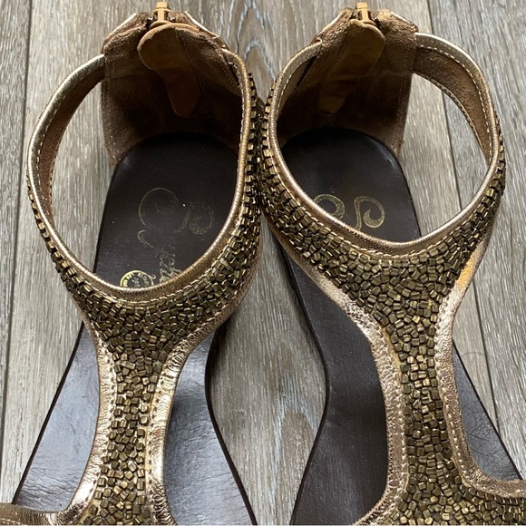 Seychelles Women’s Beaded Open Toe Sandals Leather Ankle Strap Size 7.5 - Picture 8 of 16